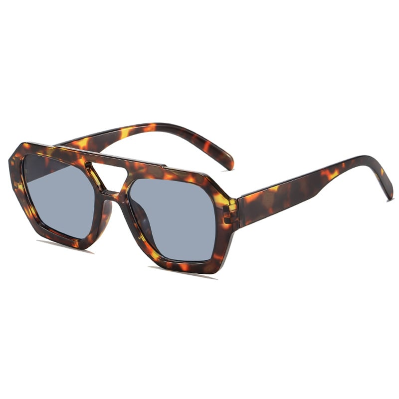 Ochelari de soare neregulați cu punte dublă transfrontalieră, stil european și american, ochelari de soare populari și la modă, ochelari de soare unici