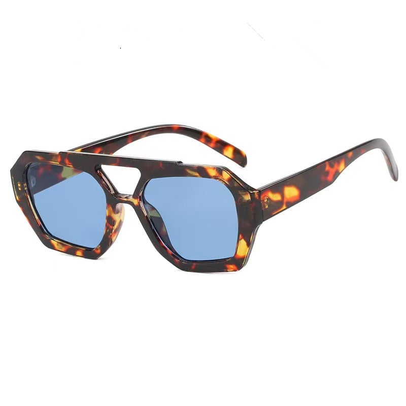 Ochelari de soare neregulați cu punte dublă transfrontalieră, stil european și american, ochelari de soare populari și la modă, ochelari de soare unici
