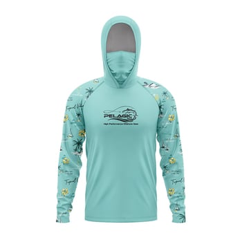 Costum de pescuit 2025 Gradient Pelagic UPF+50, respirabil, cu glugă și mâneci lungi, pentru pescuitul cu năluci artificiale