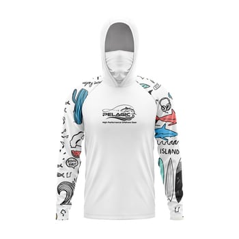 Costum de pescuit 2025 Gradient Pelagic UPF+50, respirabil, cu glugă și mâneci lungi, pentru pescuitul cu năluci artificiale