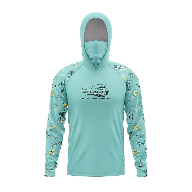 Costum de pescuit 2025 Gradient Pelagic UPF+50, respirabil, cu glugă și mâneci lungi, pentru pescuitul cu năluci artificiale