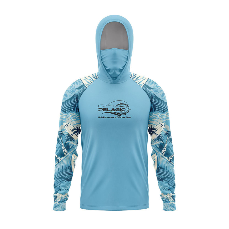 Costum de pescuit 2025 Gradient Pelagic UPF+50, respirabil, cu glugă și mâneci lungi, pentru pescuitul cu năluci artificiale