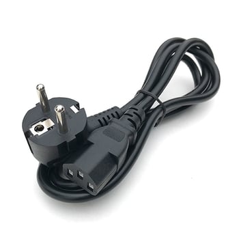 Napajajući kabel s bakreno premazanim aluminijem, s utikačem, francuskog stila, prema europskom standardu, 3-pinski konektor