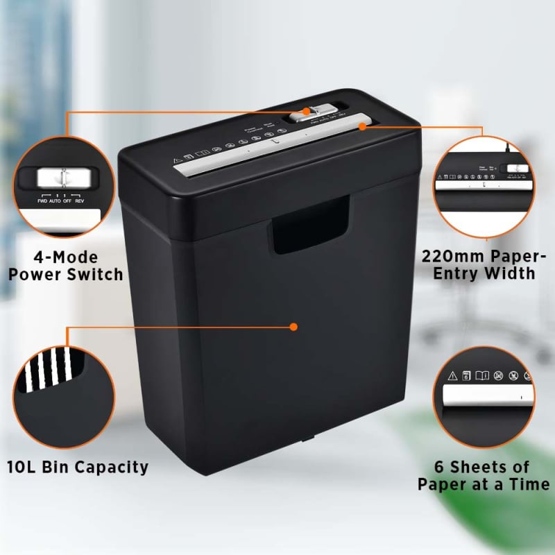 S611 Kućni stolni električni shredder za papir, rezanje na trake, kompaktni rezač papira