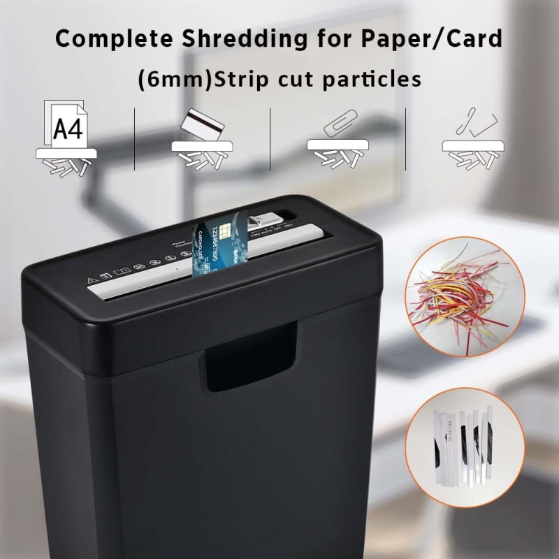 S611 Kućni stolni električni shredder za papir, rezanje na trake, kompaktni rezač papira