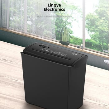 Lingya S606B Ekonomski električni drobilnik papira, 10 L kapaciteta, rezanje u trake, za kućnu upotrebu