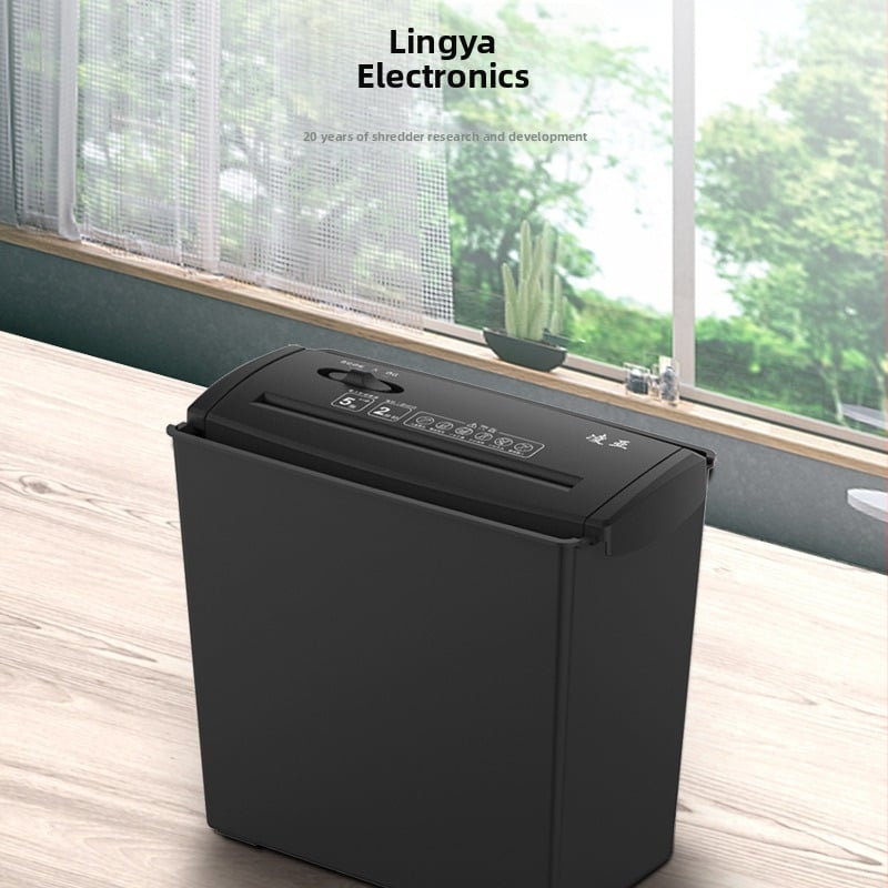 Lingya S606B Ekonomski električni drobilnik papira, 10 L kapaciteta, rezanje u trake, za kućnu upotrebu