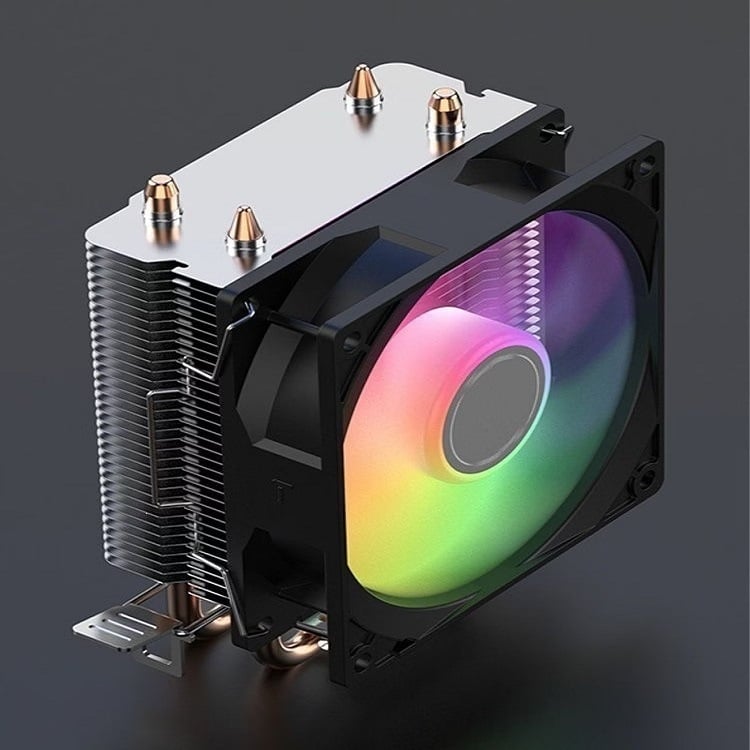 Tianjifeng S20, 2 toplinske cijevi, šarene LED svjetla, hlađenje zrakom CPU hladnjak, kompatibilan s 115X/1700/1366 utorima, hladnjak za više platformi