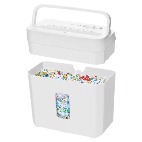 OS402 Kućni električni shredder za dokumente, prijenosni uredski shredder za papir do 5 listova, stolni razred 4