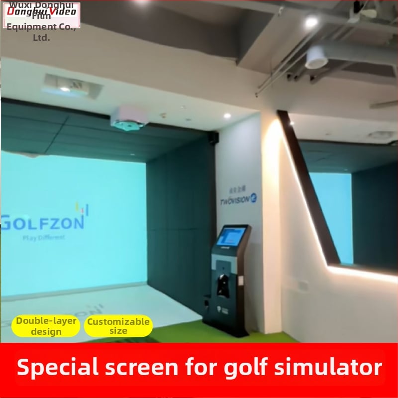 Prilagođena unutarnja zavjesa za golf-simulator s otpornošću na udarce, HD dvostruki sloj tkanine za apsorpciju zvuka, pogodna kao platno za cilj ili projekcijsko platno