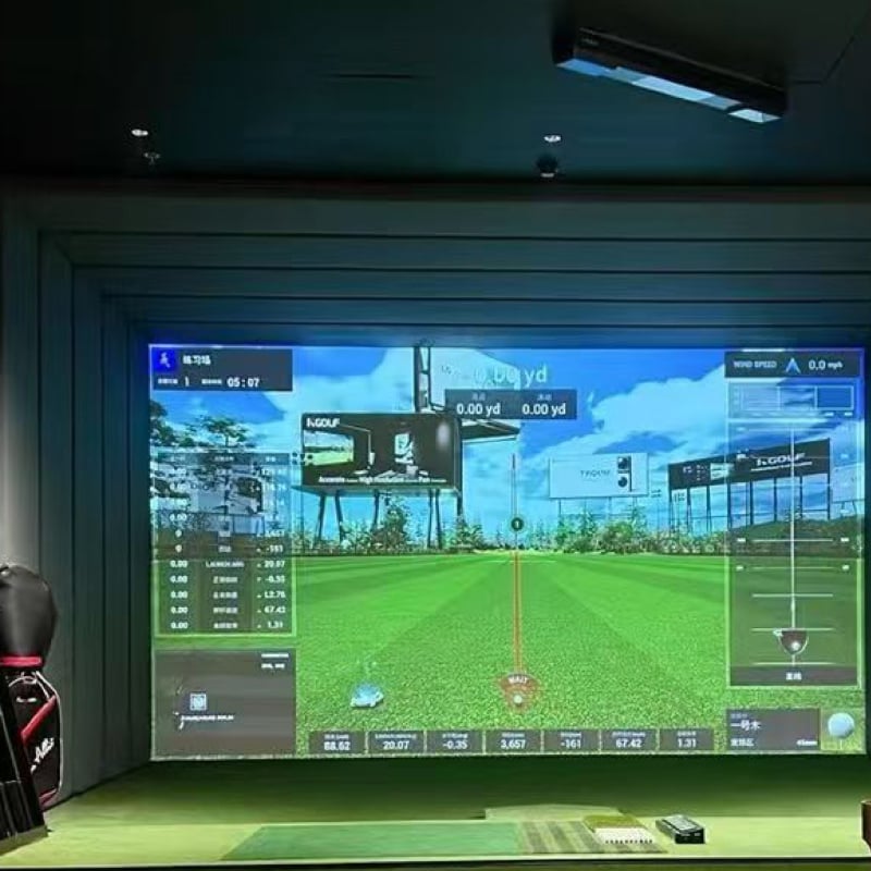 Prilagođena unutarnja zavjesa za golf-simulator s otpornošću na udarce, HD dvostruki sloj tkanine za apsorpciju zvuka, pogodna kao platno za cilj ili projekcijsko platno