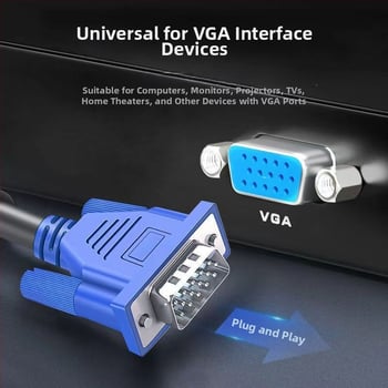 VGA kabel 1,5 m za računalo i TV, HD