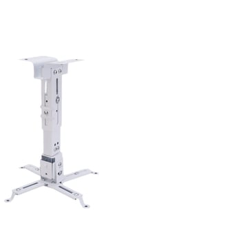 Univerzalni nosač projektora za ured i dom, podesivi stropni i zidni nosač, 43–65 cm, nosivost 15 kg, višestrani, bijeli
