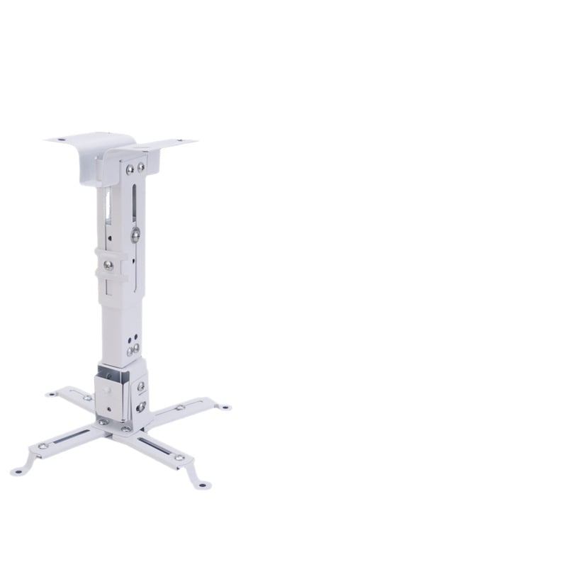 Univerzalni nosač projektora za ured i dom, podesivi stropni i zidni nosač, 43–65 cm, nosivost 15 kg, višestrani, bijeli