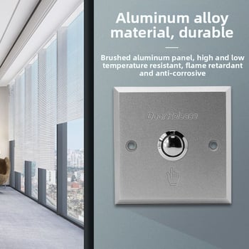 GEKRONE metalni tipkasti prekidač, panel od aluminijske legure s brušenom površinom, vrata sa senzorom i sustavom kontrole pristupa