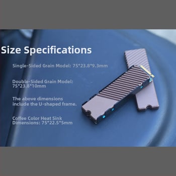 Chladić za SSD M.2 2280 NVMe, aluminijska legura, CNC obrada