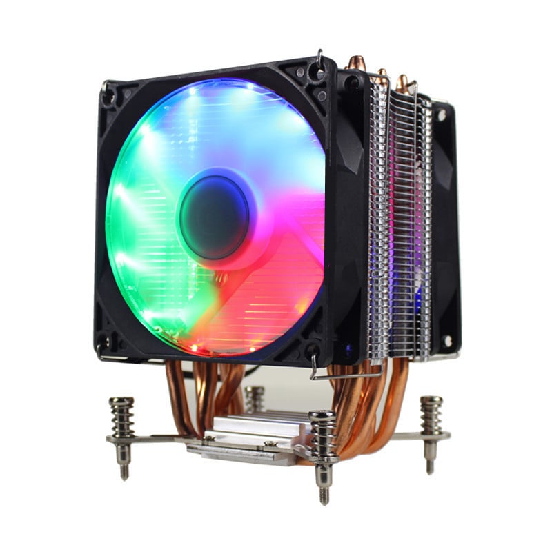 AVC4 Bakreni hladnjak CPU s bakrenim cijevima, tih, kompatibilan s 11511155/1366/2011, univerzalni server CPU ventilator