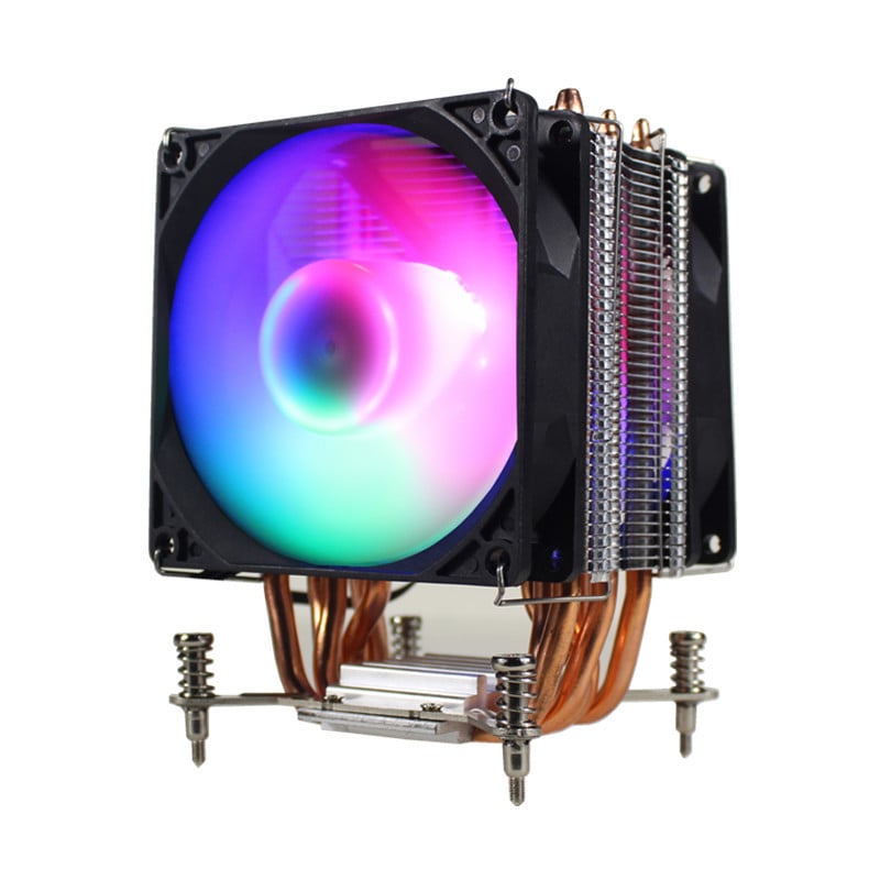 AVC4 Bakreni hladnjak CPU s bakrenim cijevima, tih, kompatibilan s 11511155/1366/2011, univerzalni server CPU ventilator
