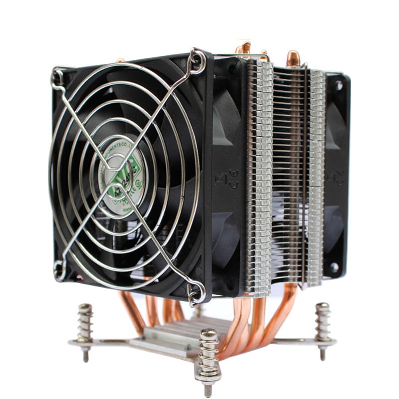 AVC4 Bakreni hladnjak CPU s bakrenim cijevima, tih, kompatibilan s 11511155/1366/2011, univerzalni server CPU ventilator