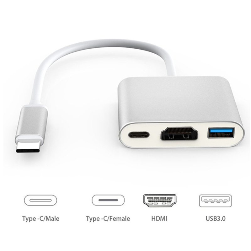 Type-C na HDMI 3-u-1 docking stanica za televizor i projektor