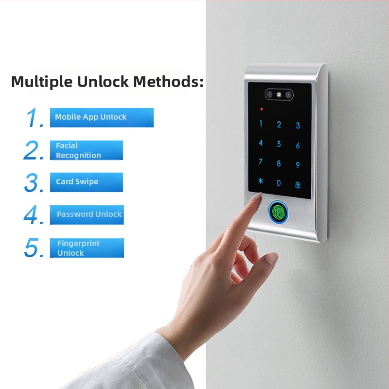 Secukey VF6-WIFI: Zliatina zinku Graffiti Smart séria — all-in-one systém riadenia prístupu s čítačkou karty, heslom, odtlačkom prsta a rozpoznávaním tváre, vodotesný