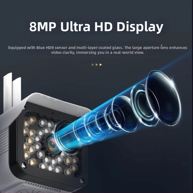 HD vonkajšia bezdrôtová kamera na monitorovanie s nočným videním, 4G pre domáce použitie – ultra jasný obraz