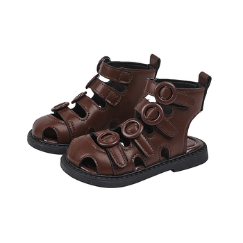 Dječje ženske rimske sandale, ljeto 2025, korejski stil, casual dječje cipele, meka podloga, Velcro zatvarač
