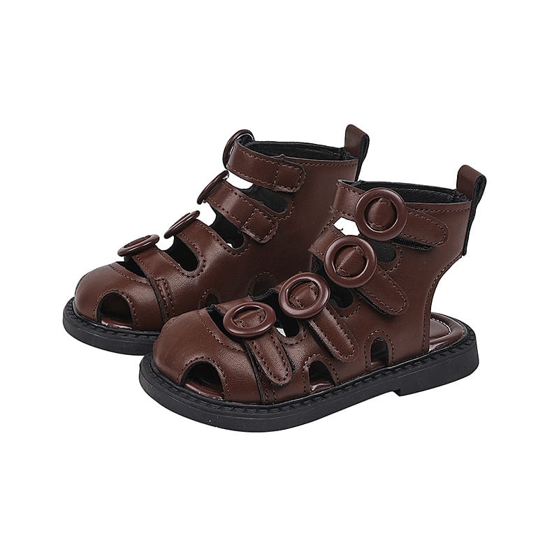 Dječje ženske rimske sandale, ljeto 2025, korejski stil, casual dječje cipele, meka podloga, Velcro zatvarač