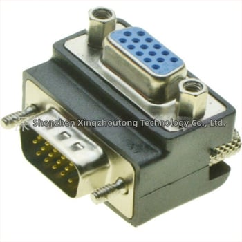 VGA koljeno adapter: muški–ženski, 15-pinski ženski na muški, za projektor/monitor, 90° i 270° savijanje