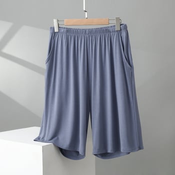 Muške Modal šorceve širokog kroja, lagane i prozračne, s džepovima, kapri dužine, moderne casual hlače