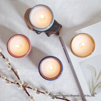 Keramička šalica s ledenim pukotinama za DIY aromatične svijeće, posuda za sojin vosak, kreativni držač svijeće