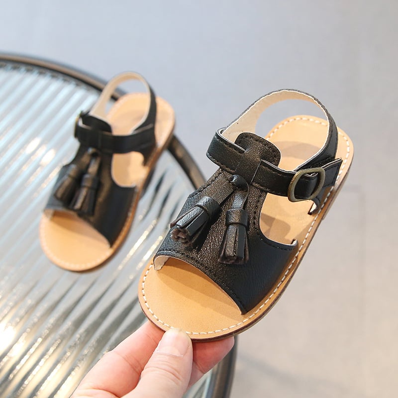 Dječje rimske sandale za ljeto sa Velcro zatvaranjem, PU gornji dio, gumeni potplat