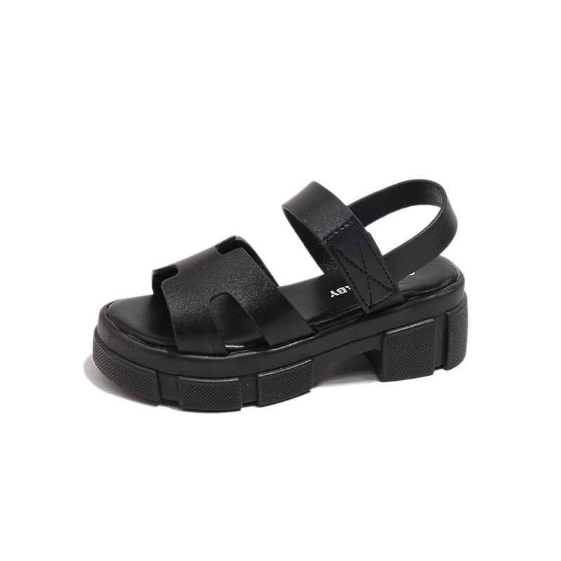 Dječje rimske sandale, 2026 model, korejski stil, crne, Velcro kopče, mekana podloga, sandale za princeze, ljeto