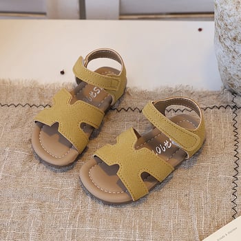 Dječje sandale u korejskom stilu s otvorenim prstom i Velcro zatvaračem, ljeto 2026, mekana potplata