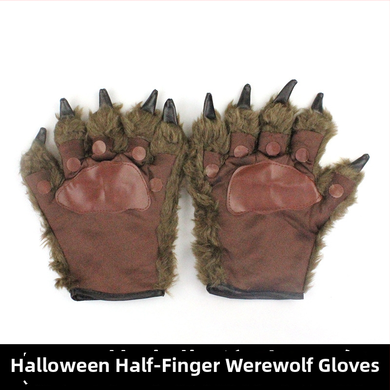 Halloween rukavice: stilovi werewolf i orangutan za makeup i scenske rekvizite, dodatci za kostim