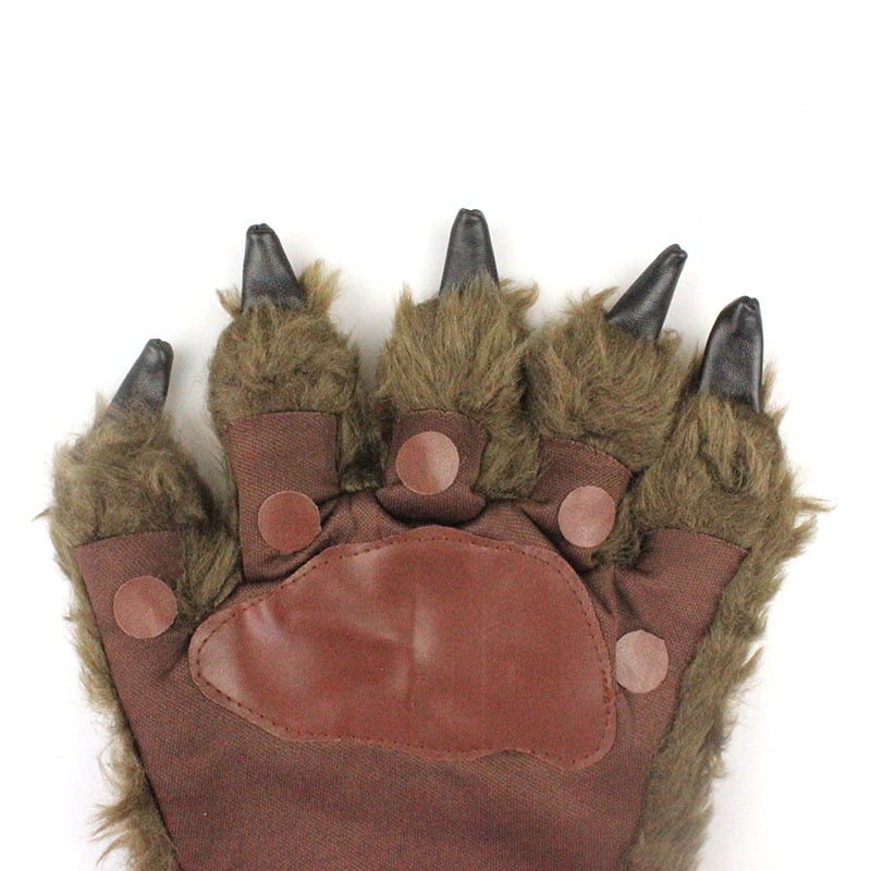 Halloween rukavice: stilovi werewolf i orangutan za makeup i scenske rekvizite, dodatci za kostim