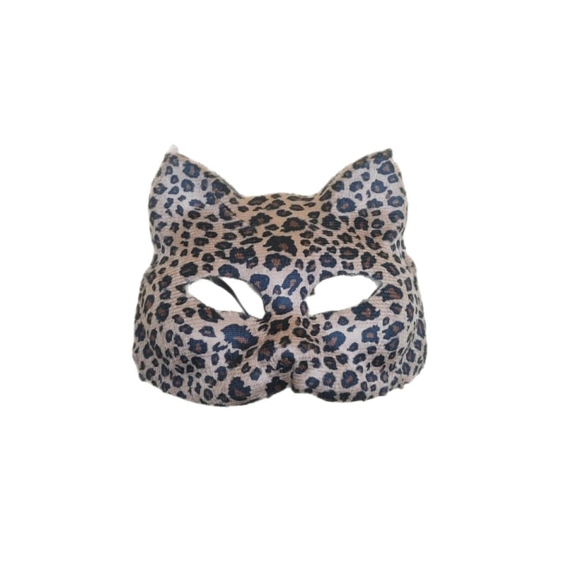 Halloween maska za maškare, polu-lice s leopardim uzorkom – rekvizit za festival