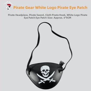 Halloween cosplay rekviziti: piratska kuka, maska za oko Ciklopa i nož na traku za glavu