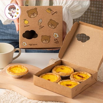 64-dijelna jednokratna kutija za tart od jaja, portugalskog tipa, s otpornošću na masnoće
