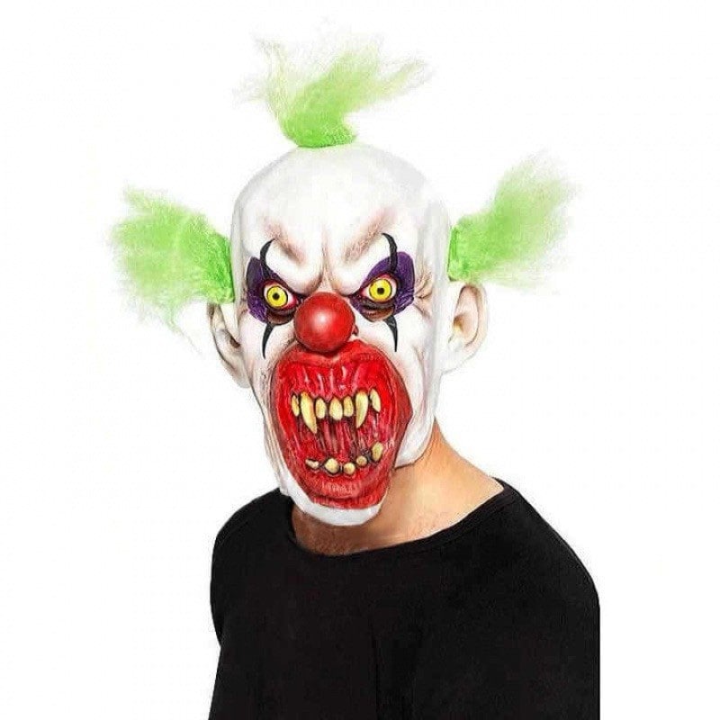 Lateks maska zlog klauna za Halloween, horor zombie, krvavi dodatak za glavu