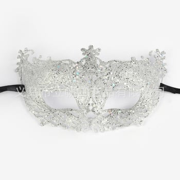 Ženska maska s izrezanim polovičnim licem, venecijanska čipka, pogodna za karneval i Halloween