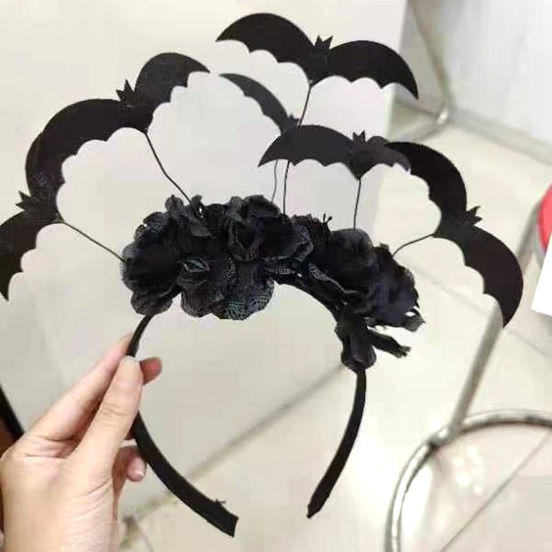 Halloween čelenka s netoprom, platnen rekvizit za kostim