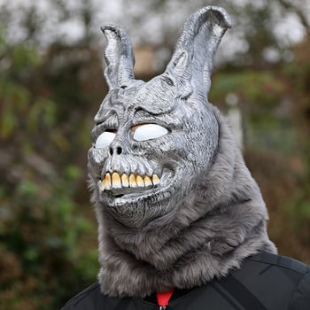 Maska za Halloween s duhovitim zekom - latex maska za glavu za cosplay i horor rekvizite
