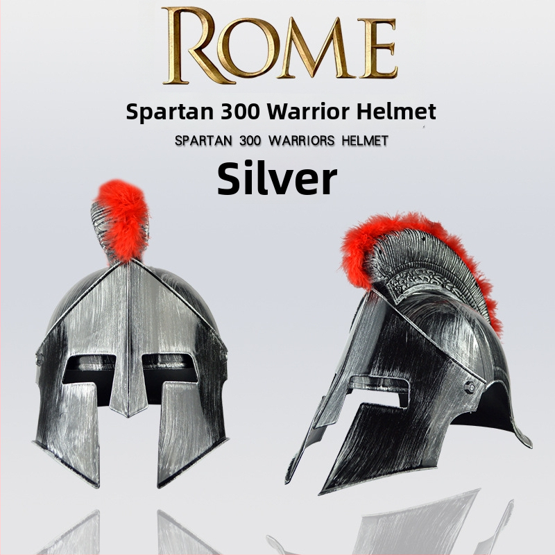 Plastový rekvizit na kostým: rímska prilba, spartanská prilba, bojovnícka čiapka, vikingská čiapka s rohmi