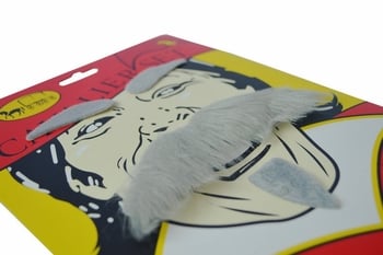 Halloween rekviziti za kostim – zabavni rekviziti za lice, siva lažna brada