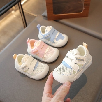 2025 proljeće–ljeto nove cipele za bebe i mališane, prozračna mrežasta gornja, otporne na habanje, mekana potplat, Velcro kopčica, za ljeto