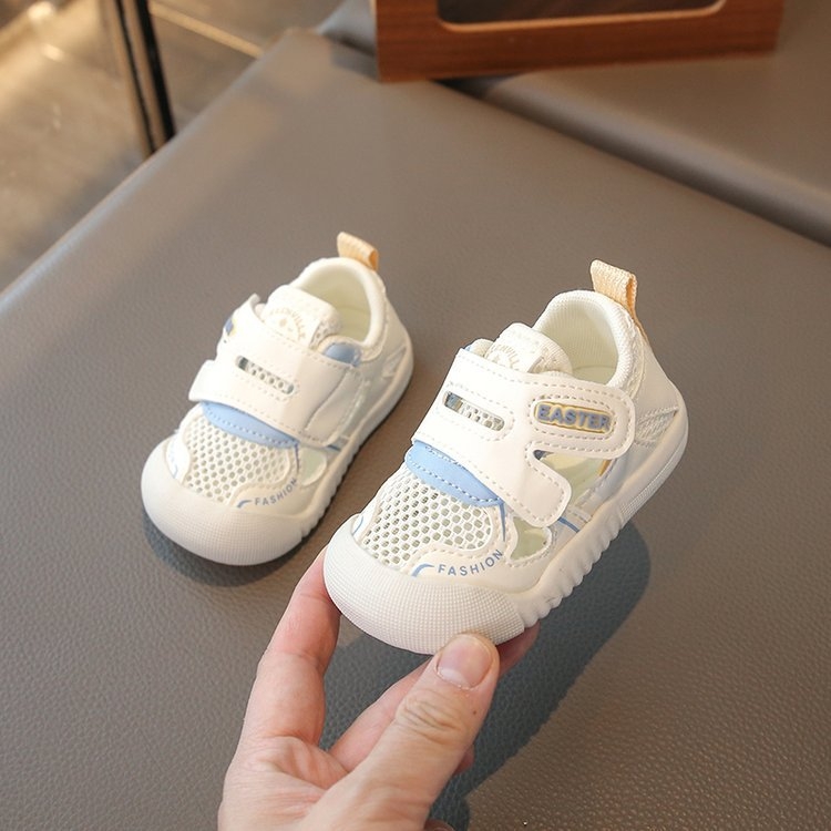 2025 proljeće–ljeto nove cipele za bebe i mališane, prozračna mrežasta gornja, otporne na habanje, mekana potplat, Velcro kopčica, za ljeto