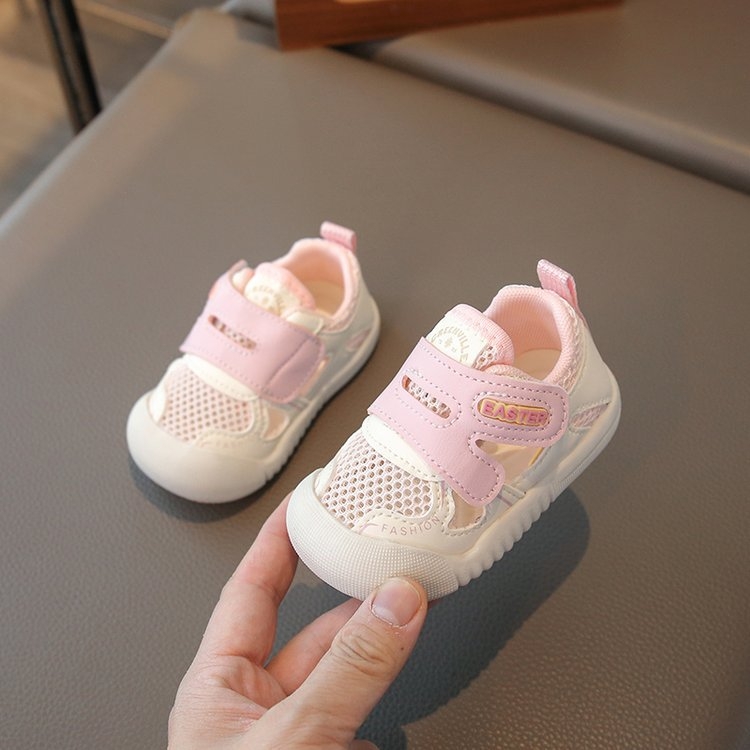 2025 proljeće–ljeto nove cipele za bebe i mališane, prozračna mrežasta gornja, otporne na habanje, mekana potplat, Velcro kopčica, za ljeto