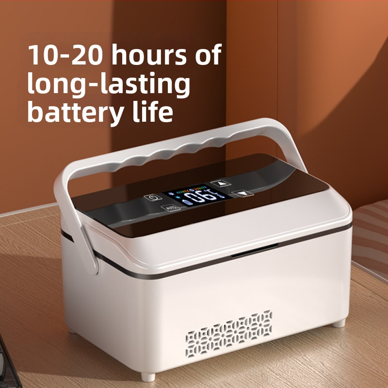 Prenosný chladiaci box na inzulín, chladenie 0–18 °C, USB nabíjanie, do auta a domova (12V/24V)