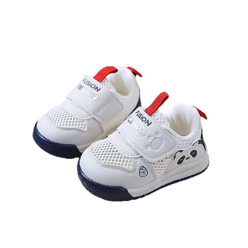 Prozračne mrežaste dječje tenisice s dizajnom Panda, lagane ljetne tenisice za unisex djecu, s Velcro zatvaračem i mekanom potplatom